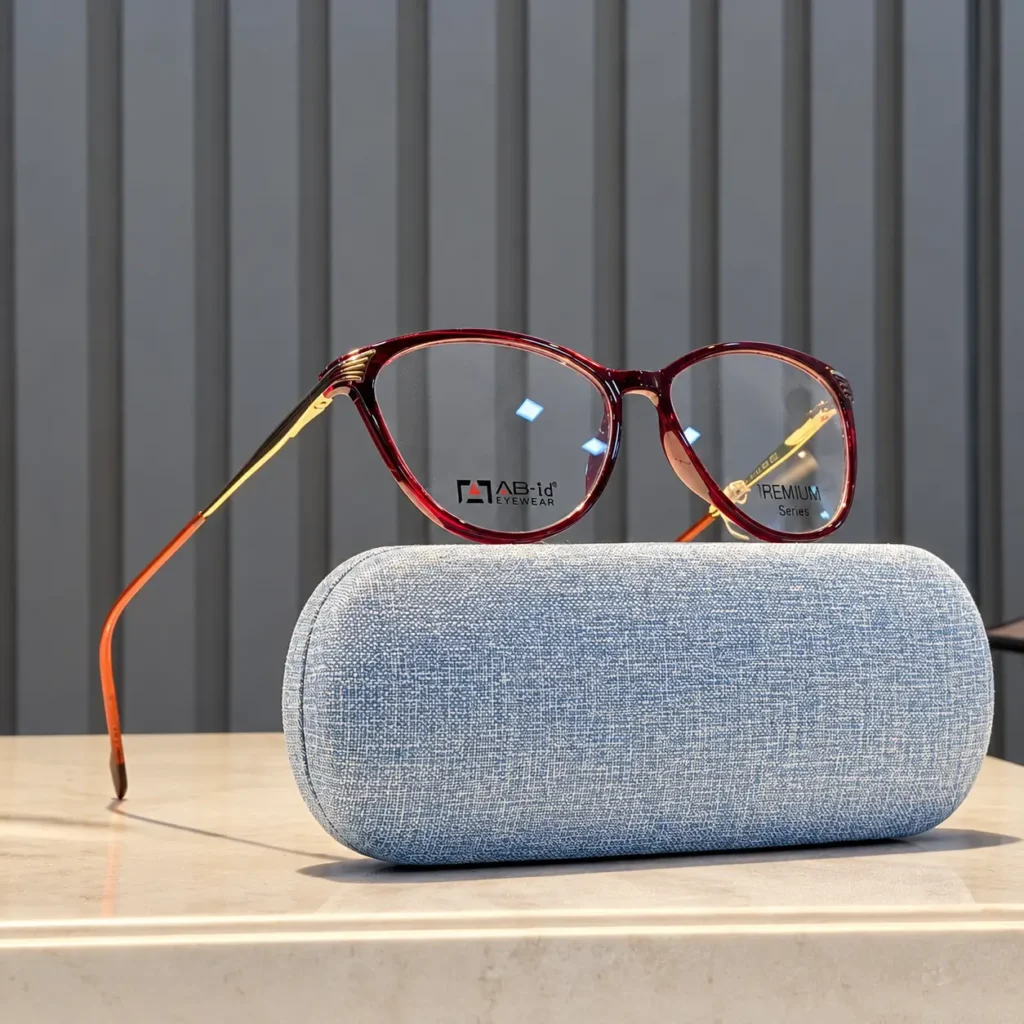 Premium Burgundy Cat Eye Eyeglasses for Women