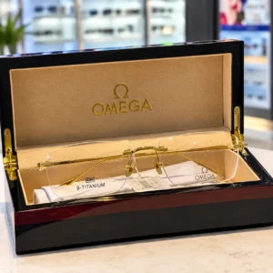 Premium Omega Rimless Titanium Eyeglasses with Gold Frame
