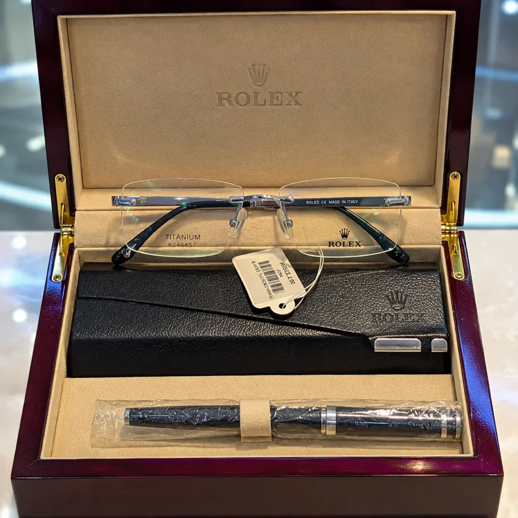 Premium Rimless Titanium Eyeglasses for Men
