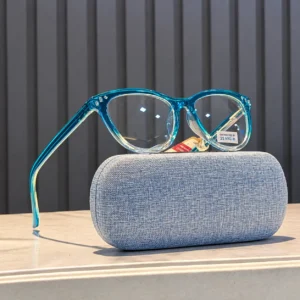 Transparent Blue Premium Frame Eyeglasses